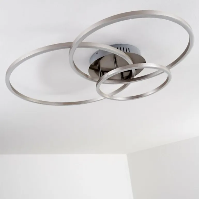 Plafonnier Chilkat LED Nickel mat, 1 lumière