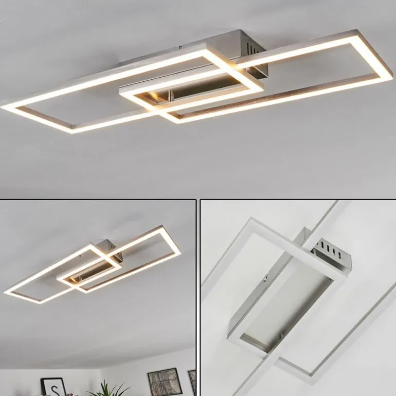 Plafonnier Chilkat LED Nickel mat, 1 lumière
