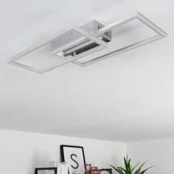 Plafonnier Chilkat LED Nickel mat, 1 lumière