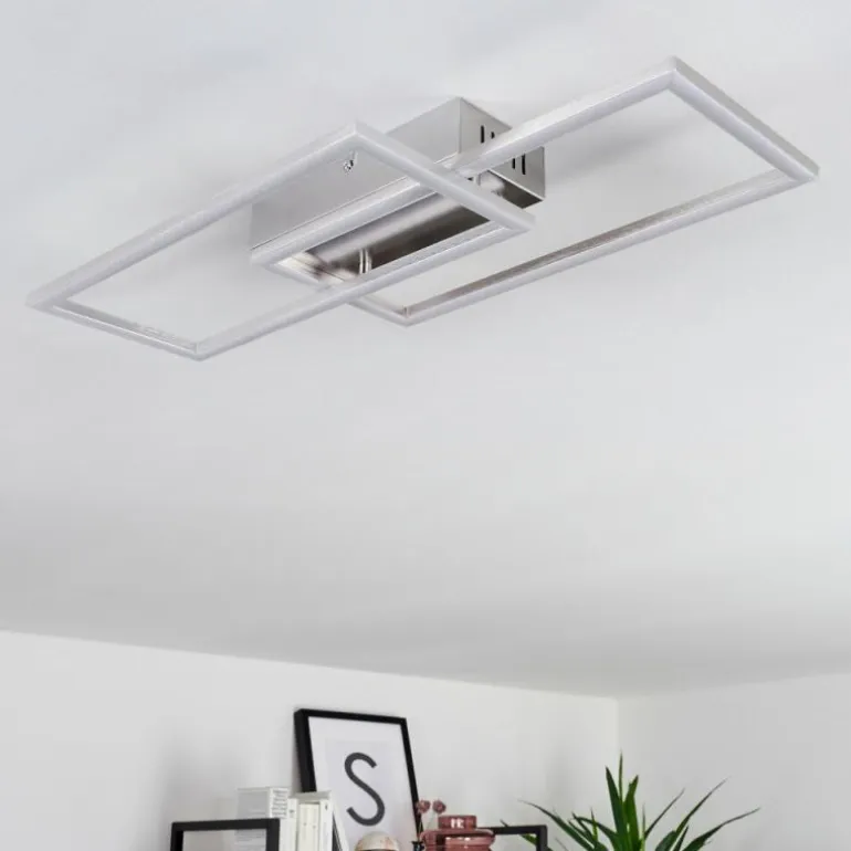Plafonnier Chilkat LED Nickel mat, 1 lumière