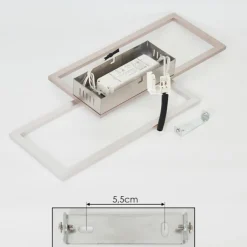 Plafonnier Chilkat LED Nickel mat, 1 lumière