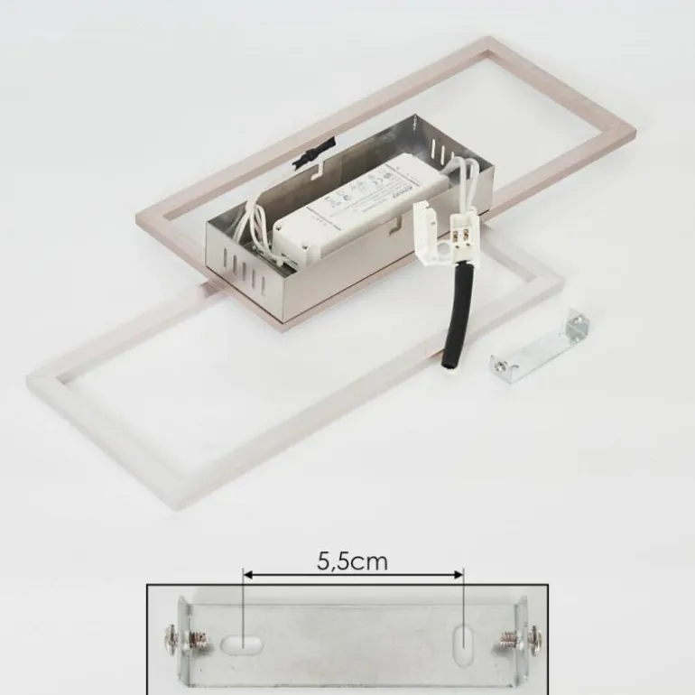 Plafonnier Chilkat LED Nickel mat, 1 lumière