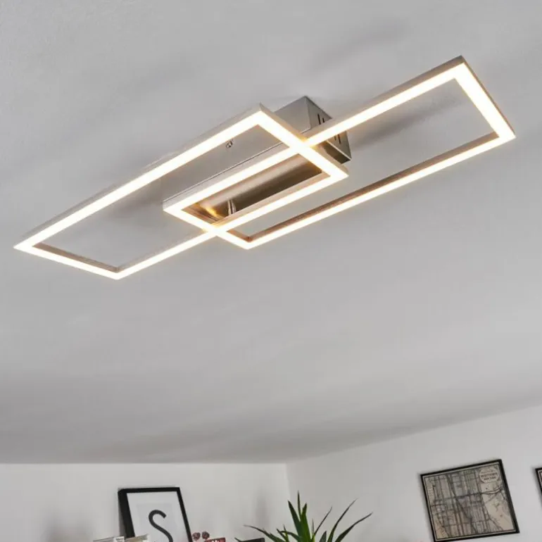 Plafonnier Chilkat LED Nickel mat, 1 lumière