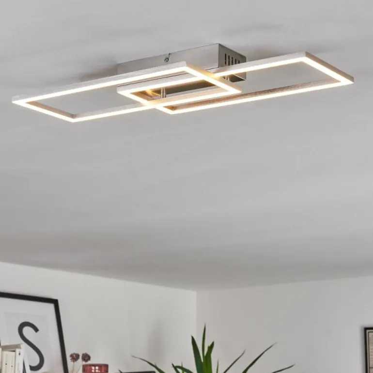 Plafonnier Chilkat LED Nickel mat, 1 lumière