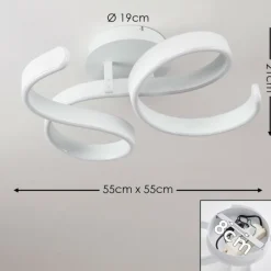 Plafonnier Chippewa LED Blanc, 1 lumière