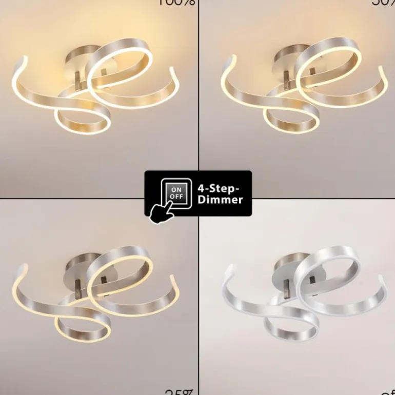 Plafonnier Chippewa LED Nickel mat, 1 lumière