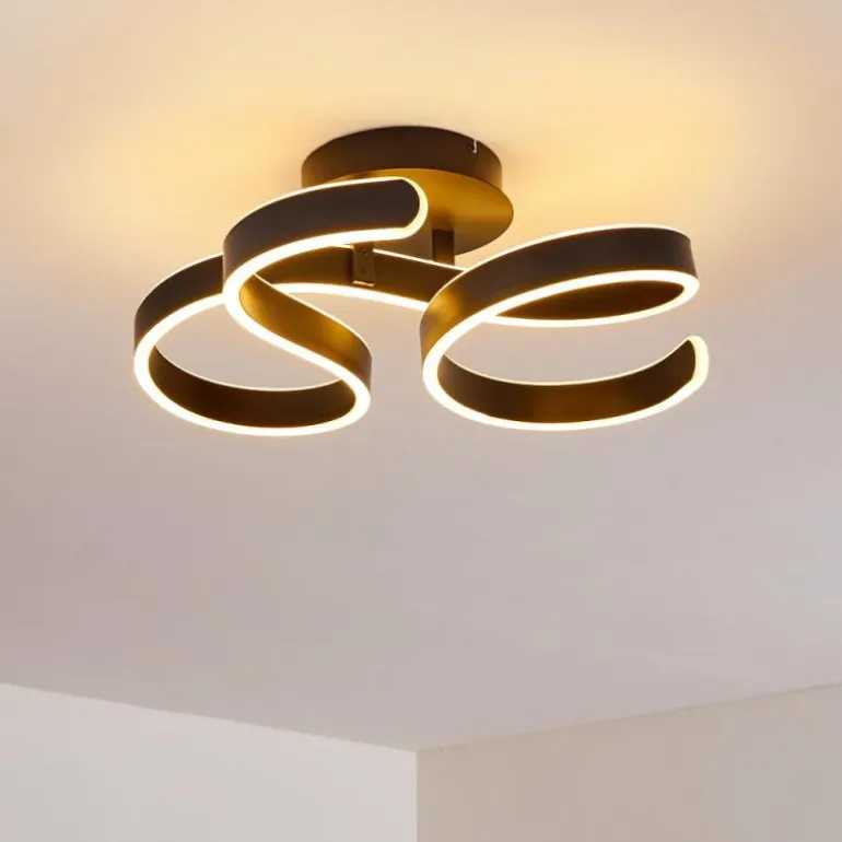 Plafonnier Chippewa LED Noir, 1 lumière