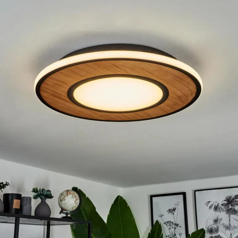 Plafonnier Chrop LED Noir, 1 lumière