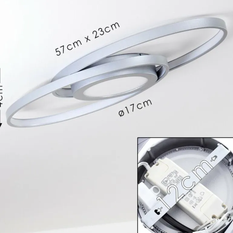 Plafonnier Chunky LED Argenté, 1 lumière