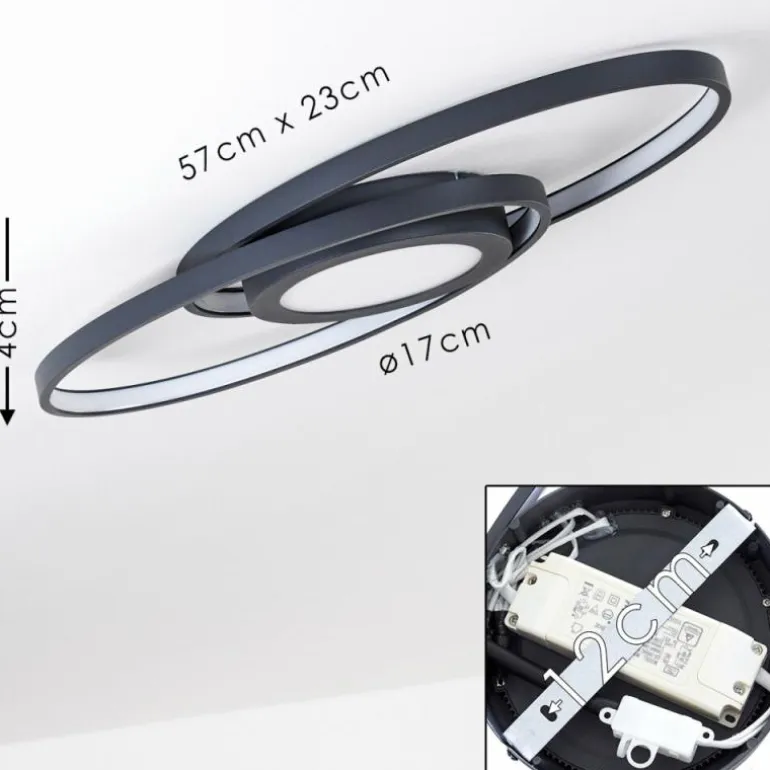 Plafonnier Chunky LED Gris, 1 lumière