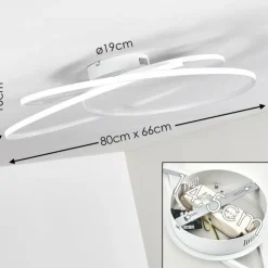 Plafonnier Chute LED Blanc, 1 lumière