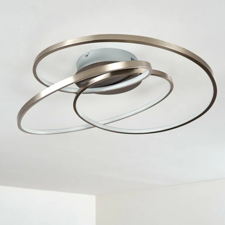 Plafonnier Chute LED Nickel mat, 1 lumière