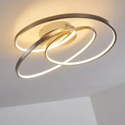 Plafonnier Chute LED Nickel mat, 1 lumière