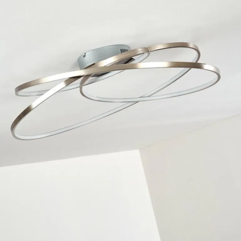 Plafonnier Chute LED Nickel mat, 1 lumière