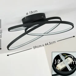 Plafonnier Chute LED Noir, 1 lumière