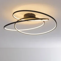 Plafonnier Chute LED Noir, 1 lumière