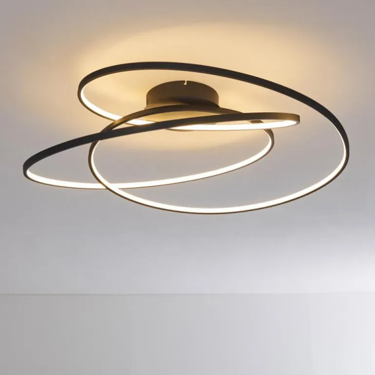 Plafonnier Chute LED Noir, 1 lumière