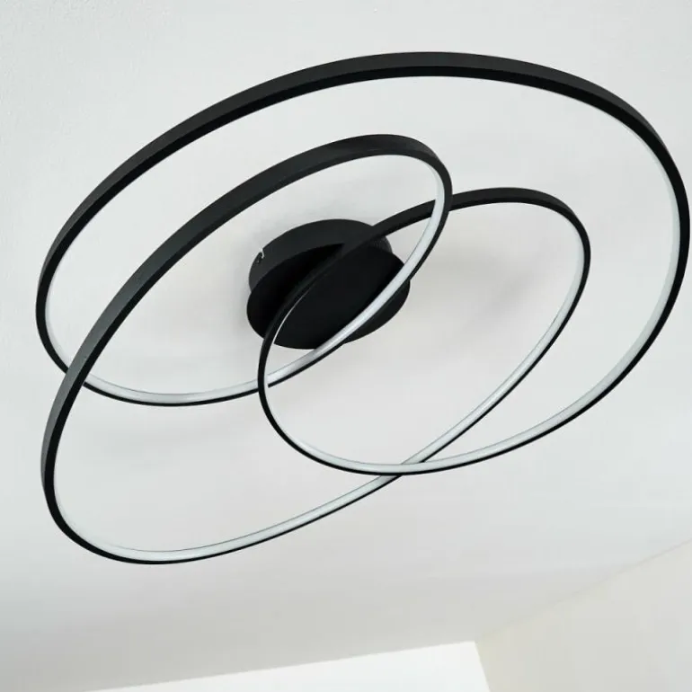 Plafonnier Chute LED Noir, 1 lumière