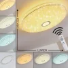 Plafonnier Cirque LED Chrome, 1 lumière, Télécommandes, Changeur de couleurs
