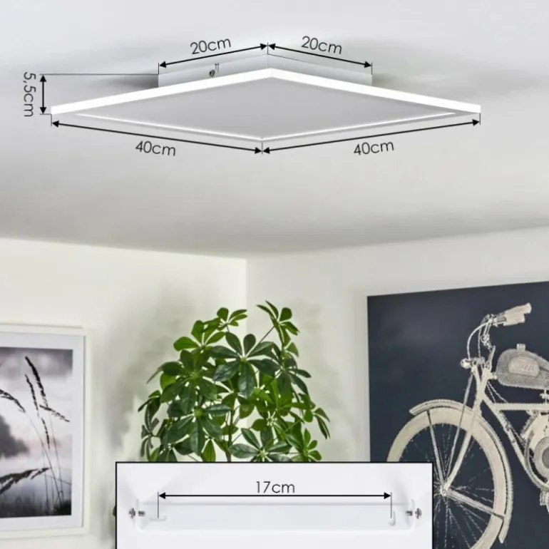 Plafonnier 40cm Valmanya LED Blanc, 1 lumière