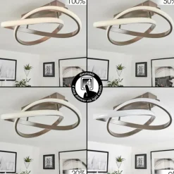Plafonnier Cochato LED Nickel mat, 1 lumière