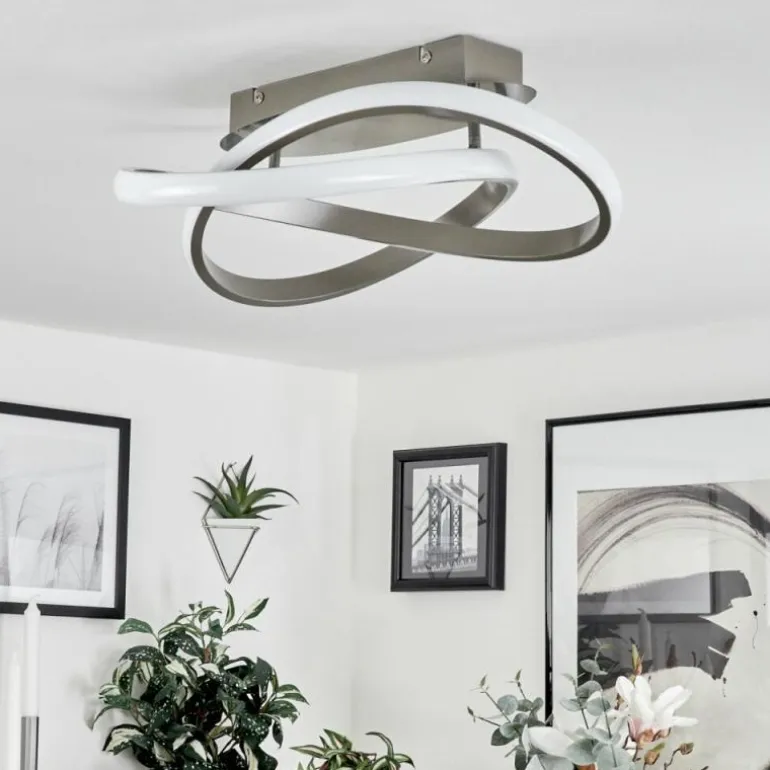 Plafonnier Cochato LED Nickel mat, 1 lumière