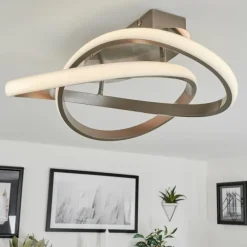 Plafonnier Cochato LED Nickel mat, 1 lumière