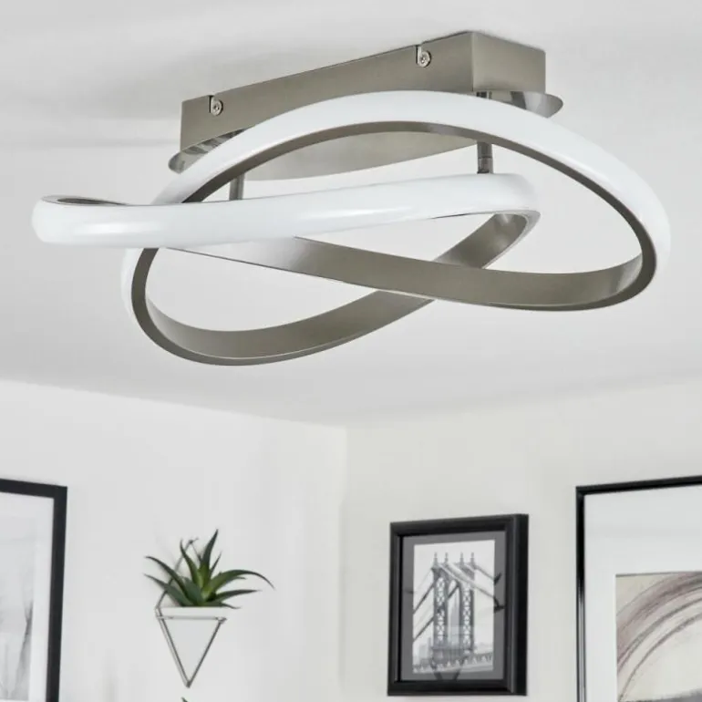 Plafonnier Cochato LED Nickel mat, 1 lumière