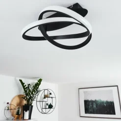 Plafonnier Cochato LED Noir, Blanc, 2 lumières