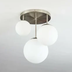 Plafonnier Cochuna Nickel mat, 3 lumières