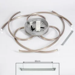 Plafonnier Cojcam LED Nickel mat, 3 lumières