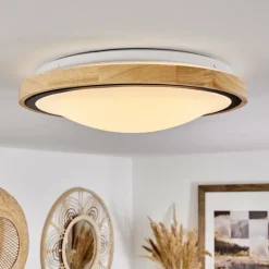 Plafonnier Corinto LED Écru, Noir, 1 lumière