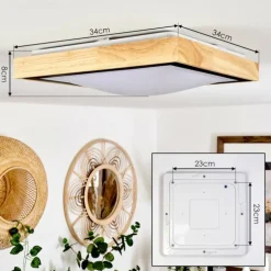 Plafonnier Corinto LED Écru, Noir, 1 lumière
