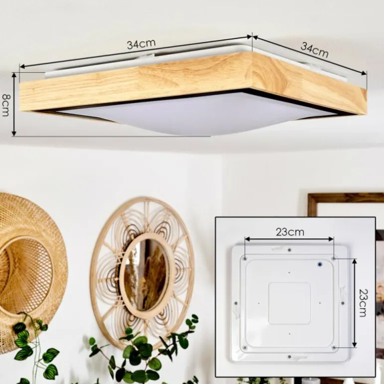 Plafonnier Corinto LED Écru, Noir, 1 lumière
