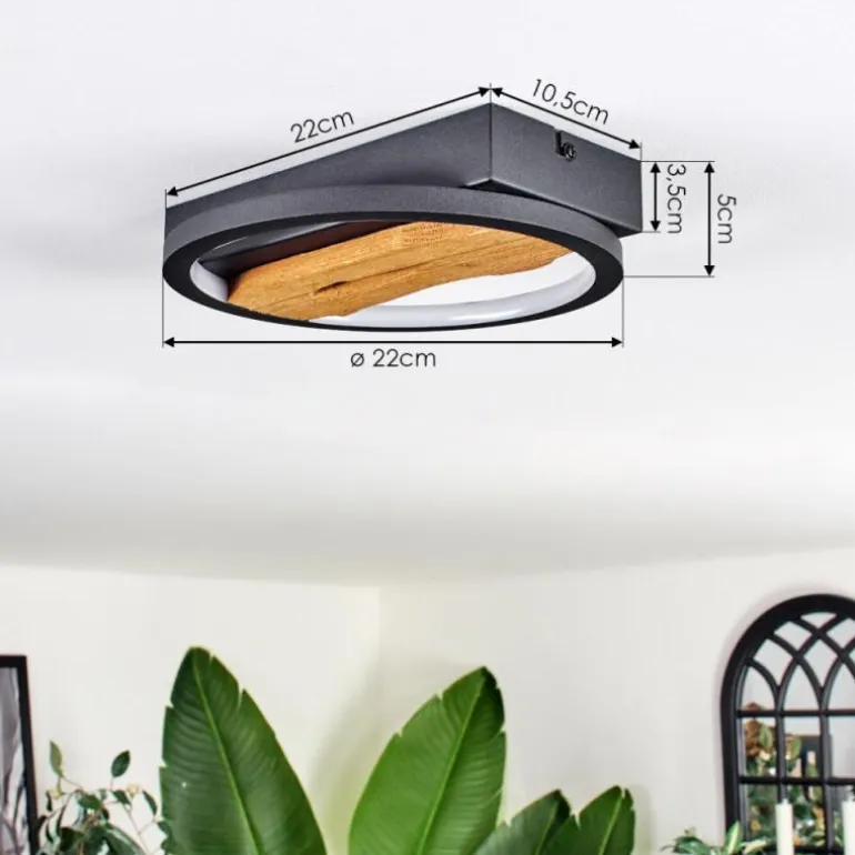 Plafonnier Cornol LED Écru, Noir, 1 lumière