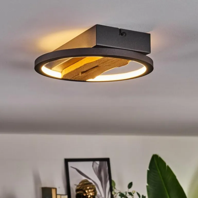 Plafonnier Cornol LED Écru, Noir, 1 lumière