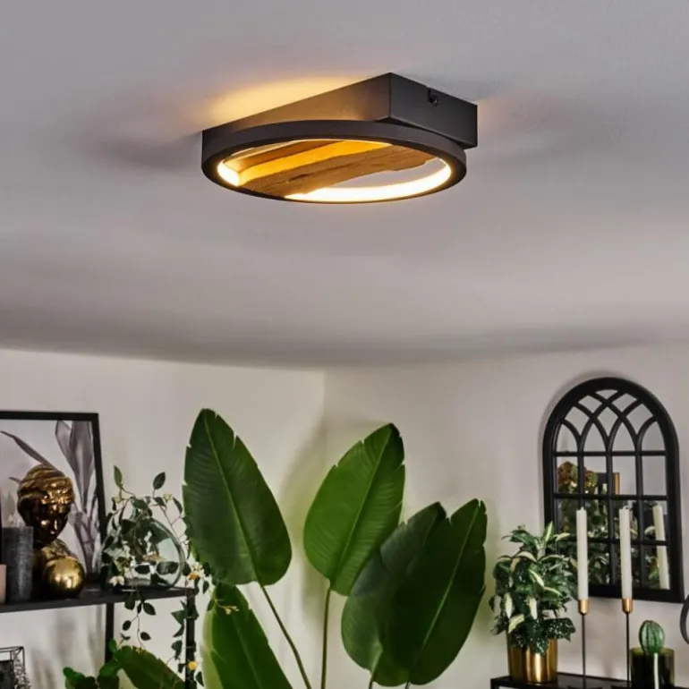 Plafonnier Cornol LED Écru, Noir, 1 lumière