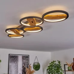 Plafonnier Cornol LED Écru, Noir, 1 lumière