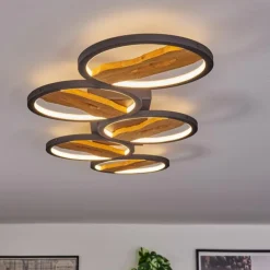 Plafonnier Cornol LED Écru, Noir, 1 lumière