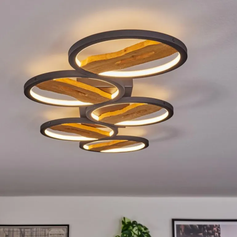 Plafonnier Cornol LED Écru, Noir, 1 lumière