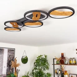 Plafonnier Cornol LED Écru, Noir, 1 lumière