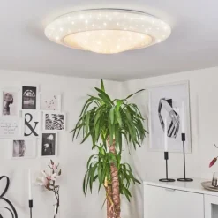 Plafonnier Cresta LED Blanc, 2 lumières, Changeur de couleurs