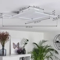 Plafonnier Cuchara LED Blanc, 1 lumière