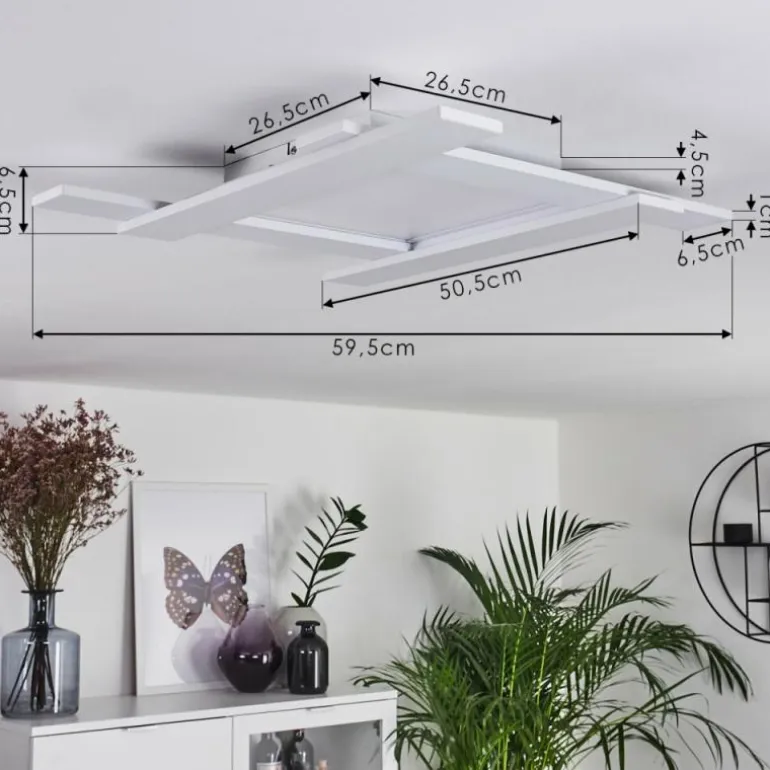 Plafonnier Cuchara LED Blanc, 1 lumière