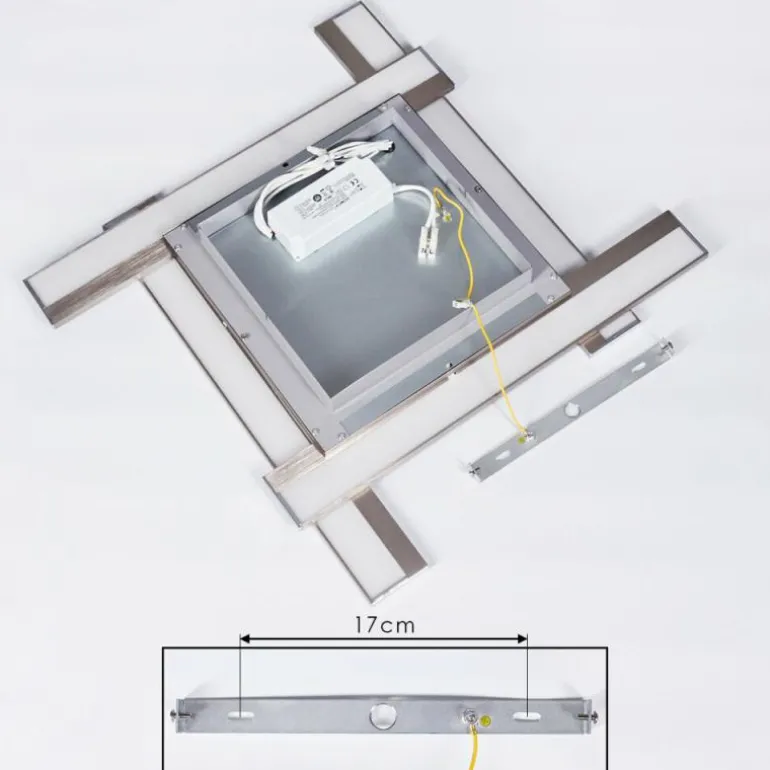Plafonnier Cuchara LED Nickel mat, 1 lumière