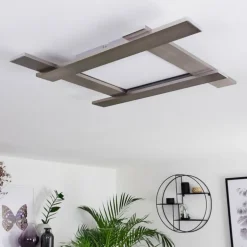 Plafonnier Cuchara LED Nickel mat, 1 lumière