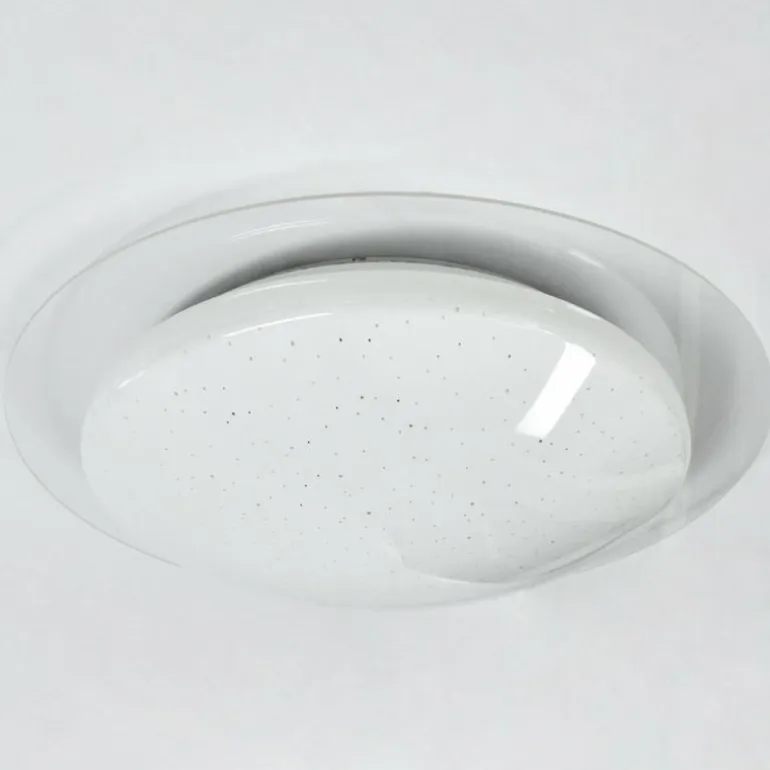Plafonnier Cure LED Blanc, 1 lumière, Télécommandes, Changeur de couleurs