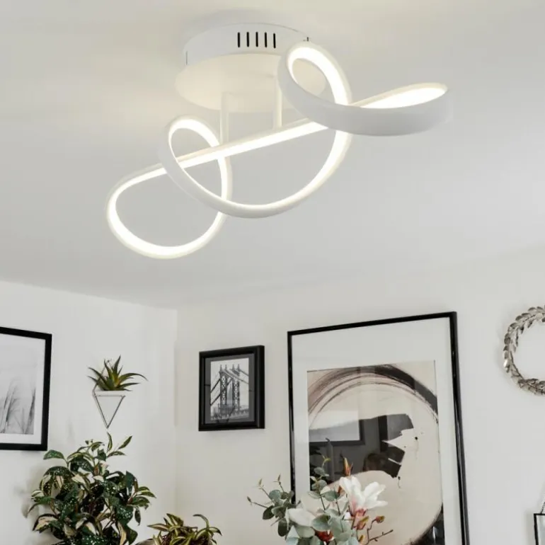Plafonnier Dauntey LED Blanc, 1 lumière, Télécommandes