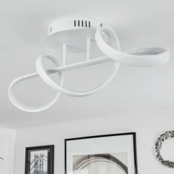 Plafonnier Dauntey LED Blanc, 1 lumière, Télécommandes
