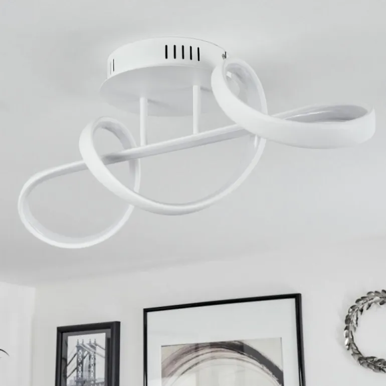 Plafonnier Dauntey LED Blanc, 1 lumière, Télécommandes
